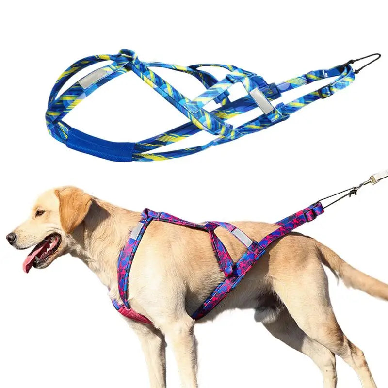 Dog Running Harness No-Pull Sport Training Bikejoring Skijoring Sled Harness