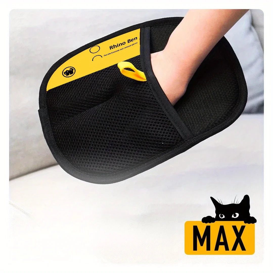 2-Piece Pet Hair Removal Gloves – Double-Sided Anti-Shedding Grooming Gloves for Cats & Dogs