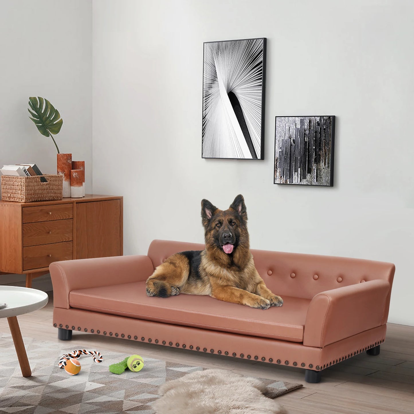 Wasserdichtes Haustier-Sofabett mit abnehmbarem Kissen & gemütlichem Liegedesign