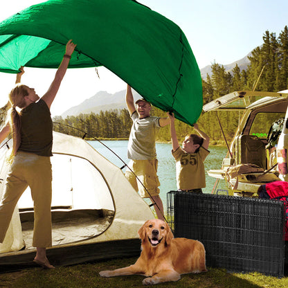 Foldable Dog Kennel with Tray – Indoor & Outdoor Use