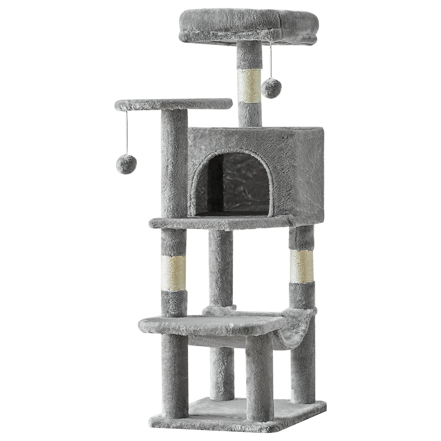 JHK 44in Cat Tree Tower for Multiple Cats with Sisal Scratching Posts