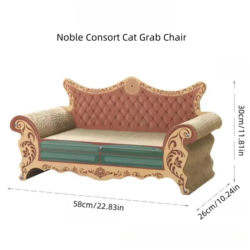 L-Shaped Cat Scratcher Bed with Built-In Lounge Nest