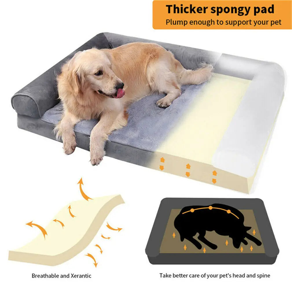 Orthopedic Memory Foam Dog Bed – Extra Large Washable Pet Sofa