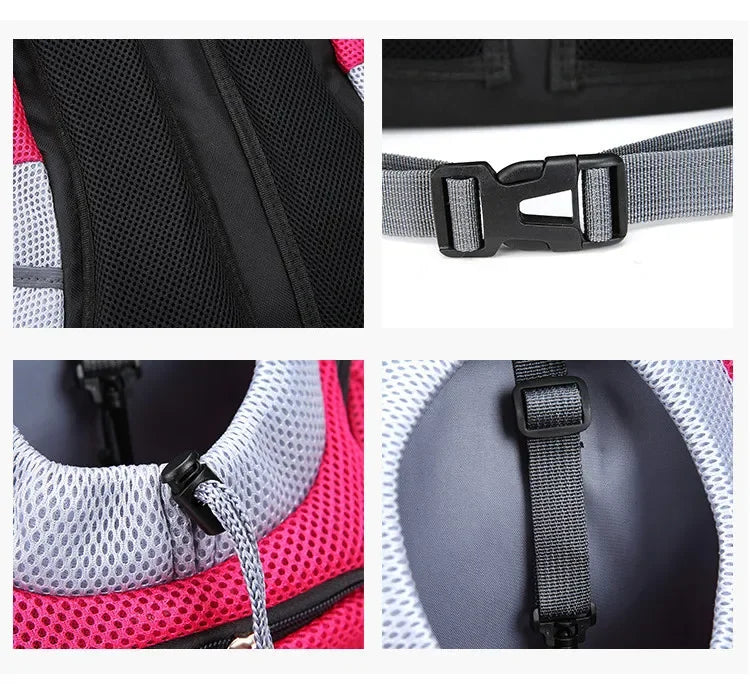 Portable Pet Carrier Backpack – Breathable Front Travel Bag for Dogs & Cats