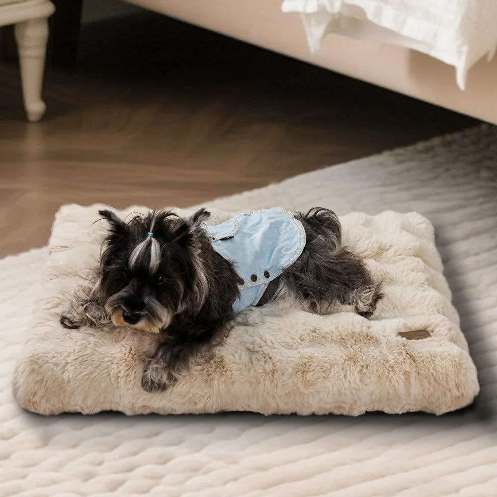 Ultra Plush Washable Dog Bed – Soft Pet Cushion Mat