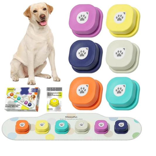 Mewoofun Pet Talking Buttons – Recordable Voice Training Toy