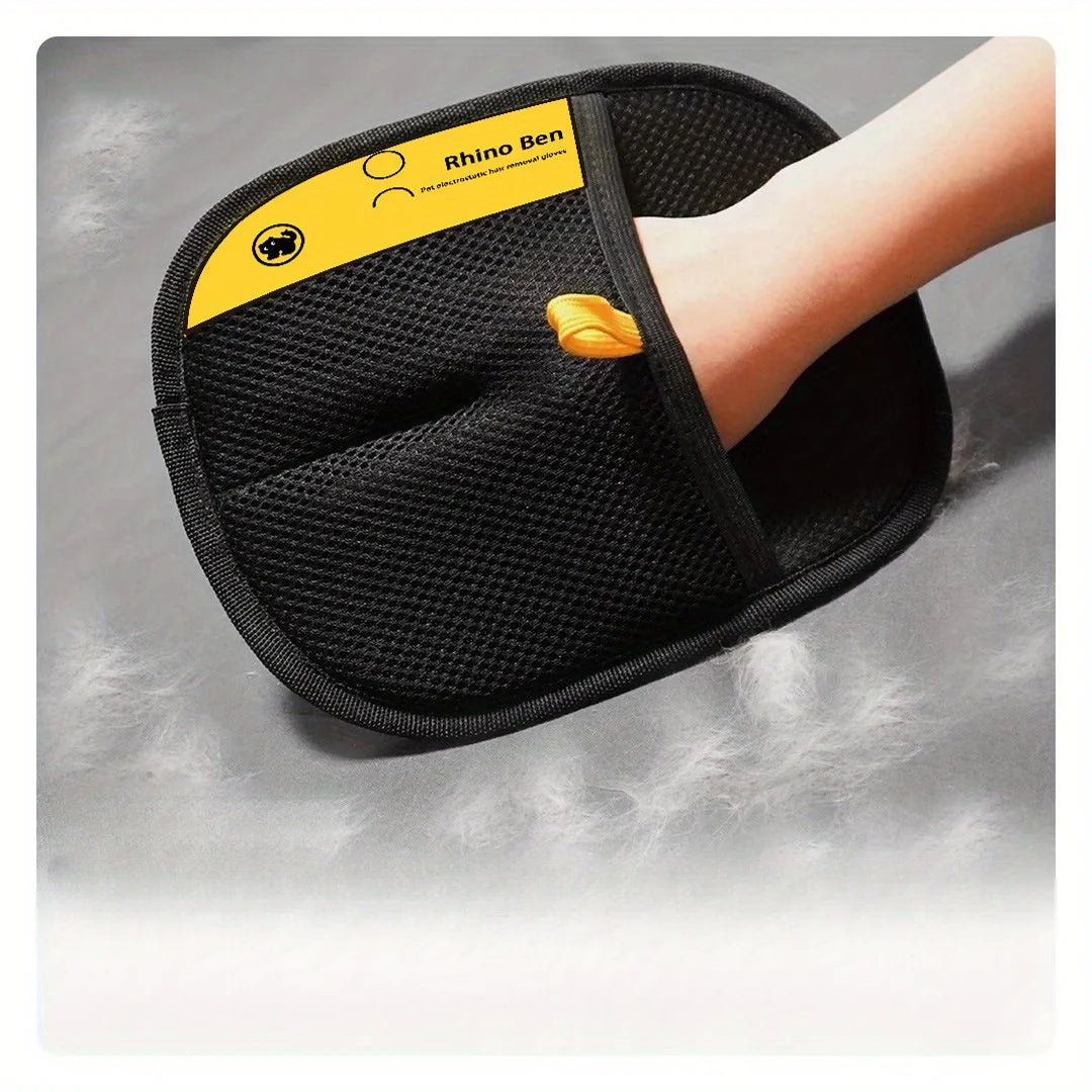 2-Piece Pet Hair Removal Gloves – Double-Sided Anti-Shedding Grooming Gloves for Cats & Dogs