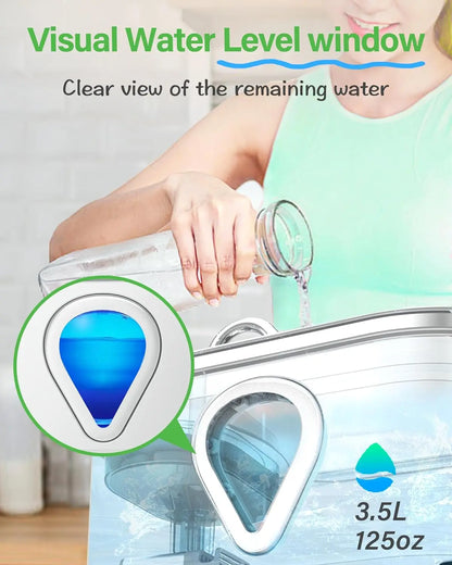 3.5L Stainless Steel Automatic Cat Water Fountain with Clear Window