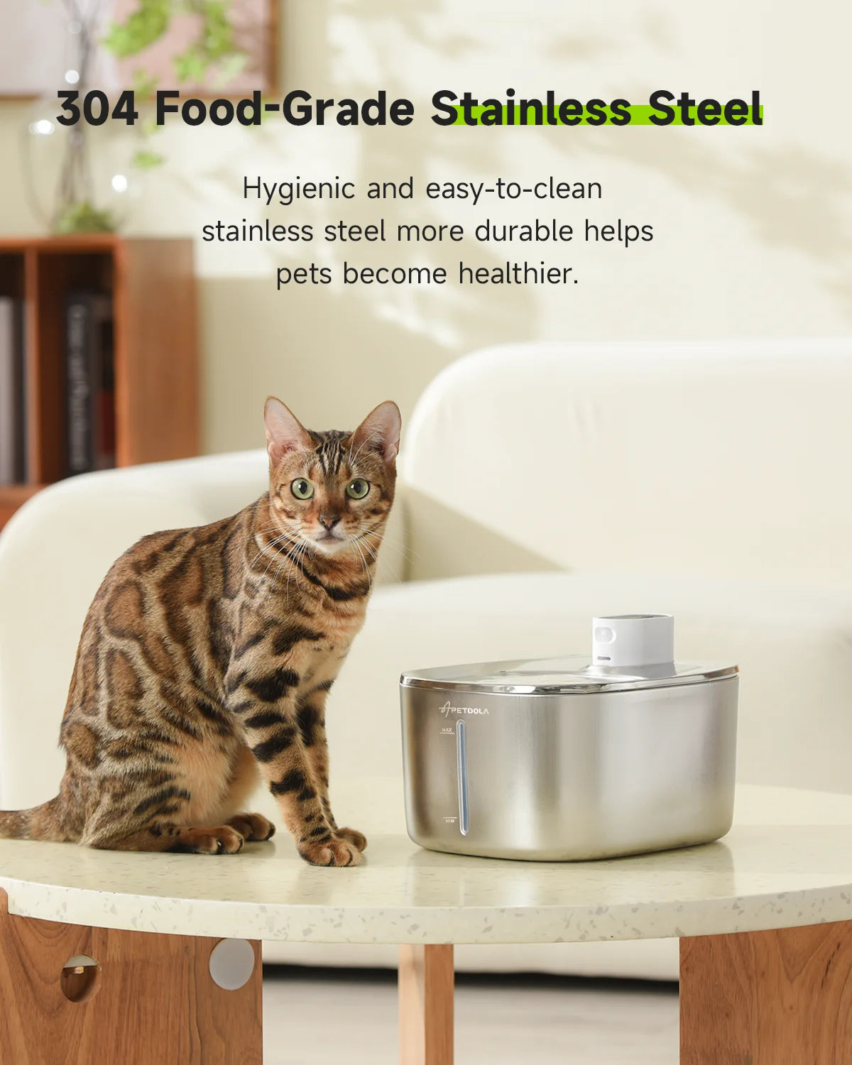 APETDOLA 4L Wireless Pet Water Fountain – Automatic Sensor Drinking Dispenser for Cats & Dogs