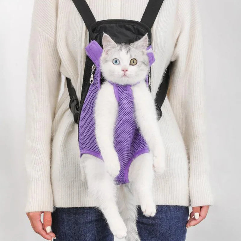Adjustable Pet Carrier Backpack for Cats & Small Dogs
