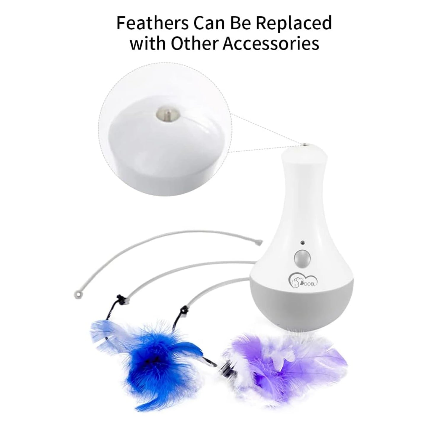 Interactive Feather Cat Toy – Automatic Teaser Toy for Indoor Cats