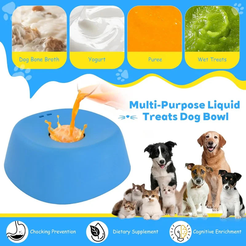Anti-Choking Slow Feeder Dog Bowl – Non-Slip Lick Bowl for Treats, Broth & Yogurt